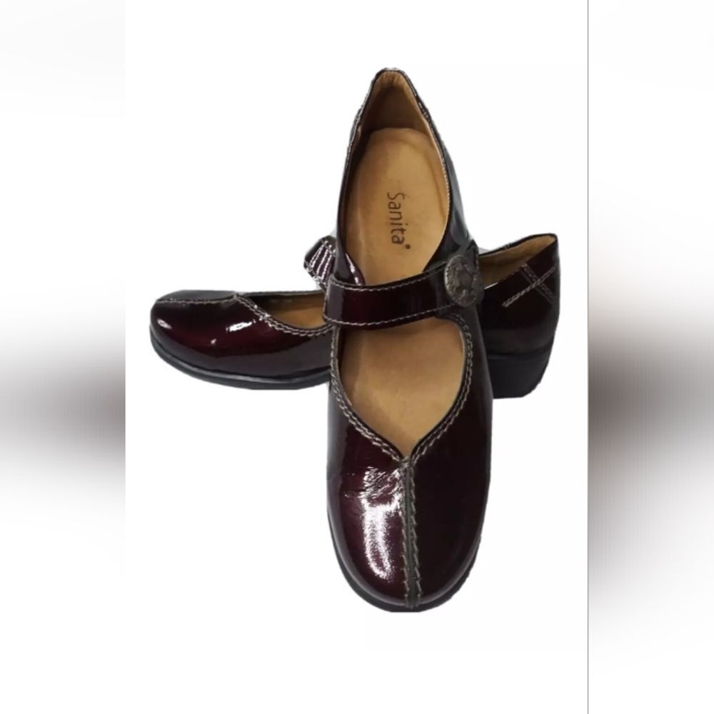 Sanita Women's Trude Mary Janes Brown Metallic Size 9.5 EU 40 Retail $139